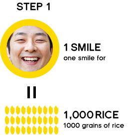 STEP1 1SMILE=1,000RICE